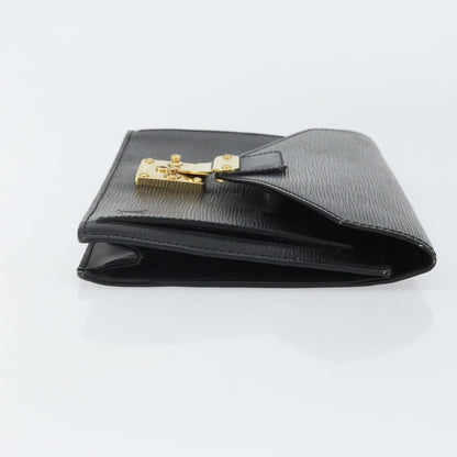 Louis Vuitton LOUIS VUITTON Epi Serie Dragonne Clutch Bag Black Noir M52612 LV Authentic BA9336