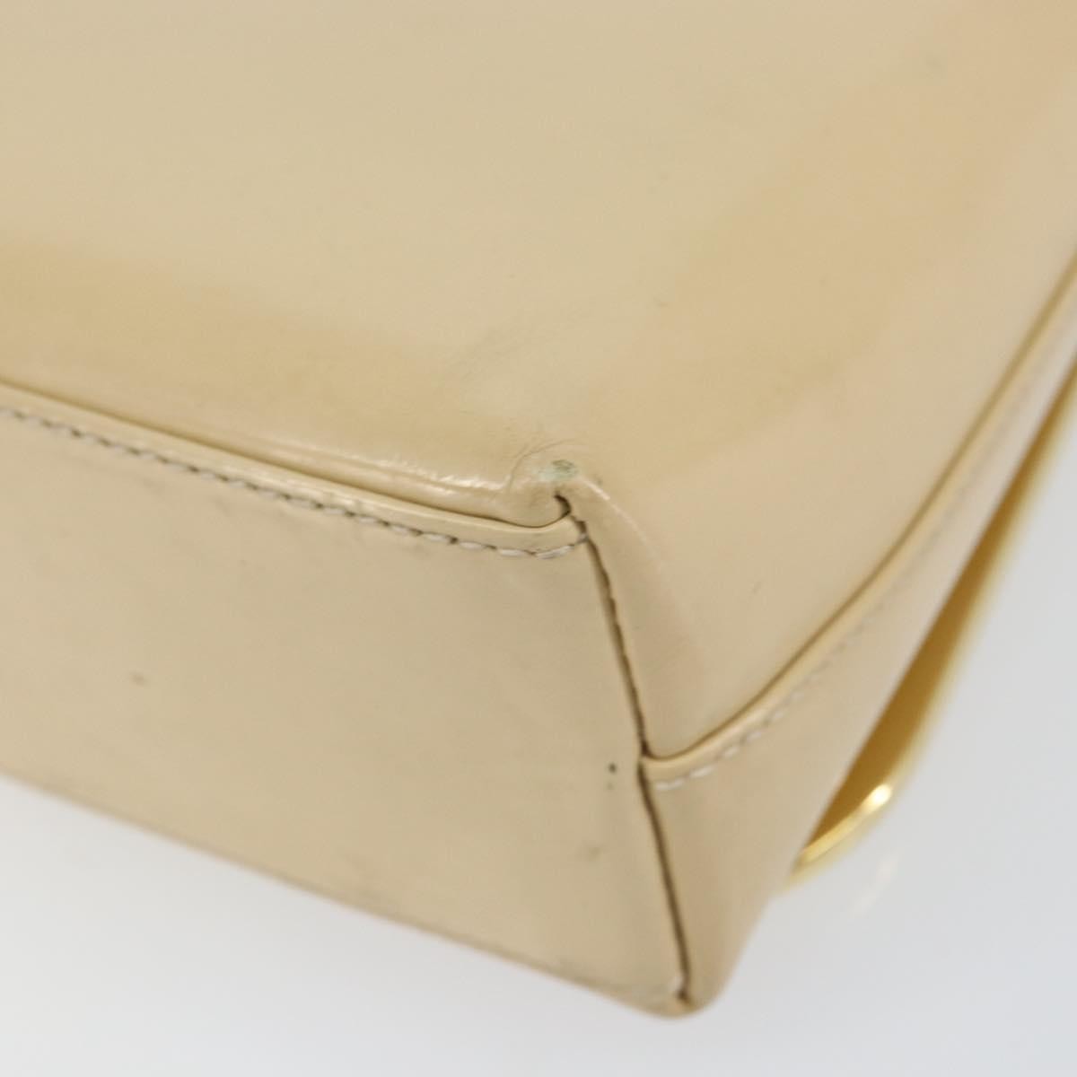 Gucci GUCCI Shoulder Bag Patent leather Beige Gold 007 2113 0278 Authentic bs30927