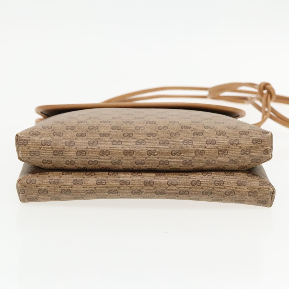 Gucci GUCCI Micro GG Supreme Shoulder Bag PVC Beige Gold 49 007 5548 Authentic th5401