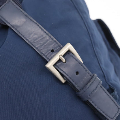 Prada PRADA Backpack Nylon Navy Silver Authentic 161363 Bag