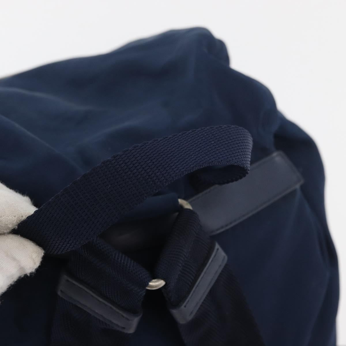Prada PRADA Backpack Nylon Navy Silver Authentic 161363 Bag