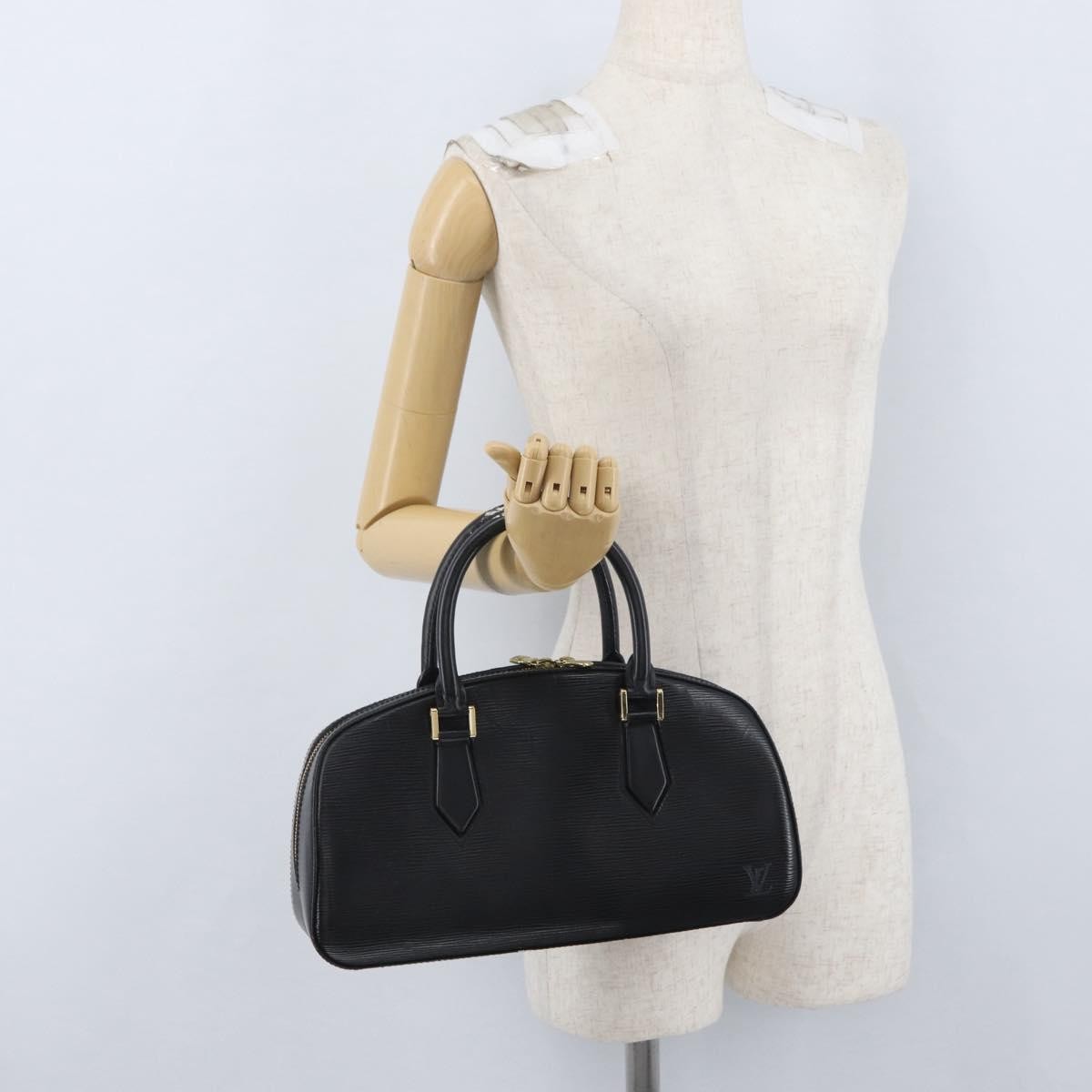 Louis Vuitton LOUIS VUITTON Epi jasmine Hand Bag Black M52852 LV Authentic AMZ065