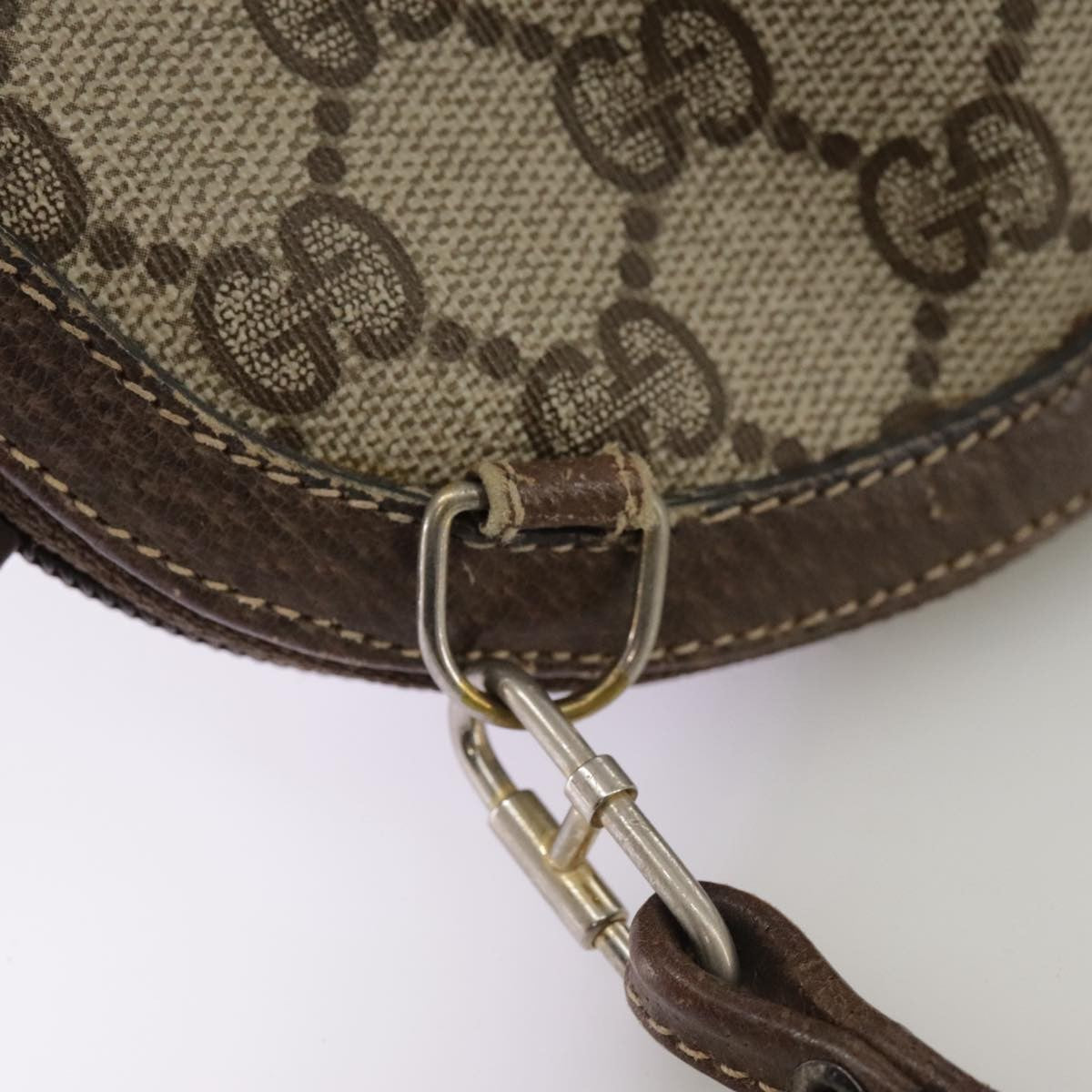 Gucci GUCCI GG Supreme Web Sherry Line Shoulder Bag PVC Beige 904 02 047 Authentic 111359