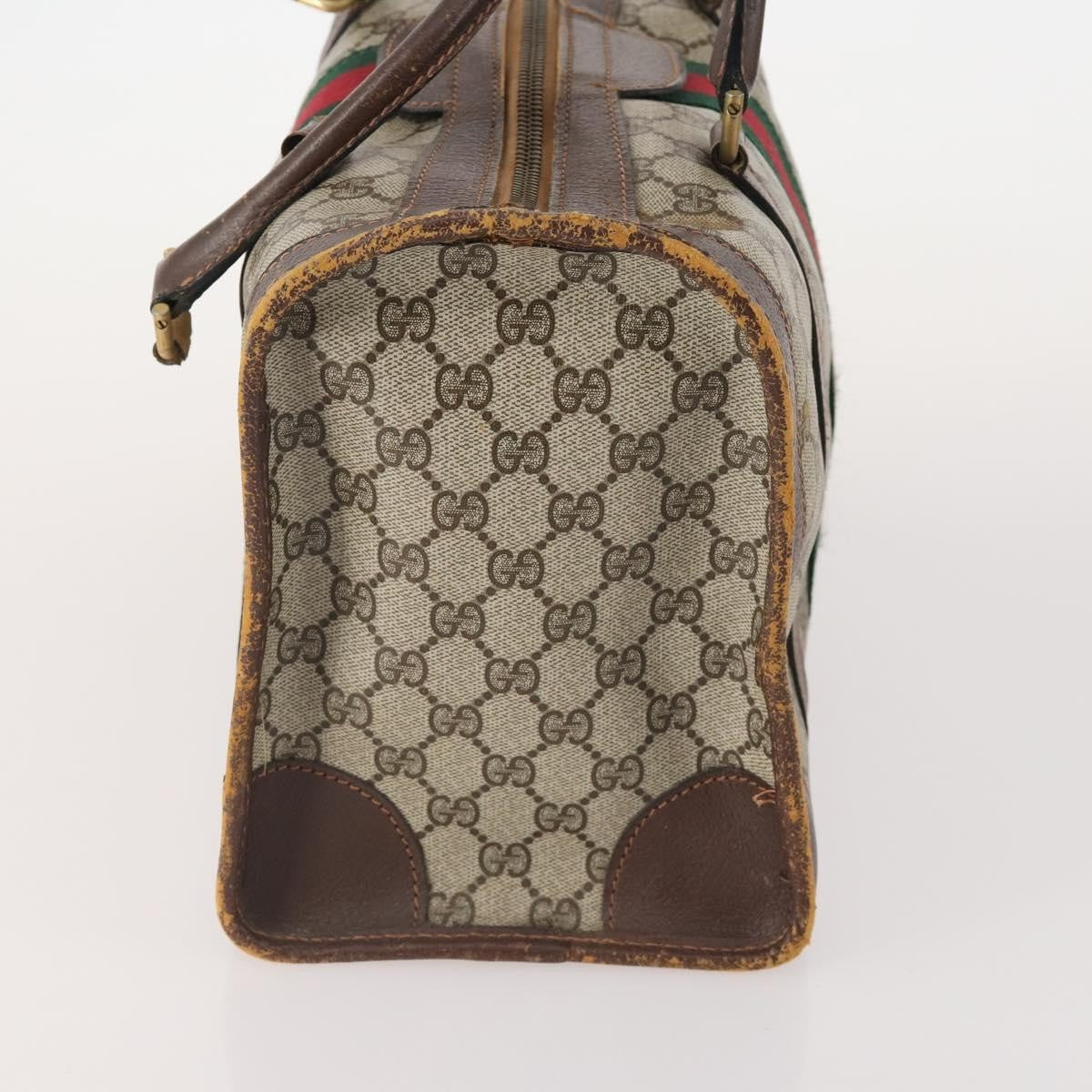 Gucci GUCCI GG Supreme GG Crystal Hand Bag PVC 3 Set Beige Authentic 174861