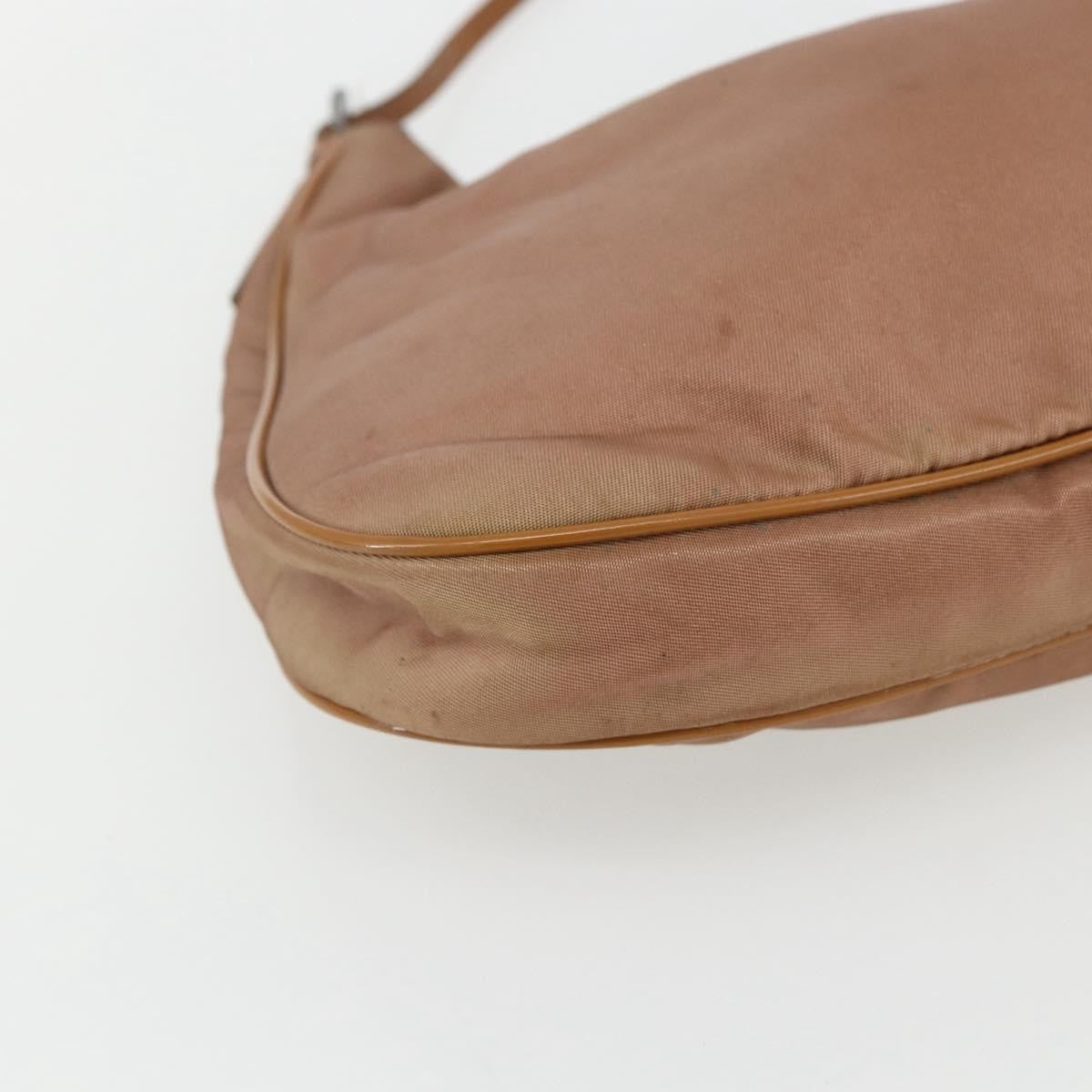 Prada PRADA Shoulder Bag Nylon Beige Gold Authentic 162843
