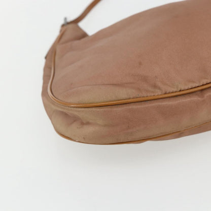Prada PRADA Shoulder Bag Nylon Beige Gold Authentic 162843