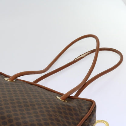 Celine CELINE Macadam Canvas Shoulder Bag PVC Brown Authentic 69901