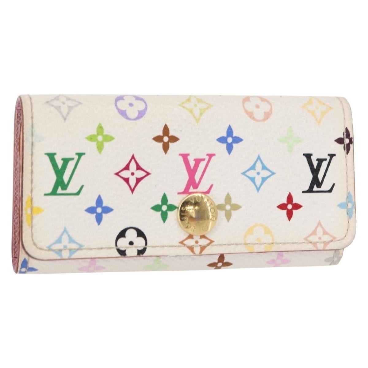 Louis Vuitton LOUIS VUITTON Monogram Multicolor Multicles 4 Key Case White M93731 Authentic 153417 Bag