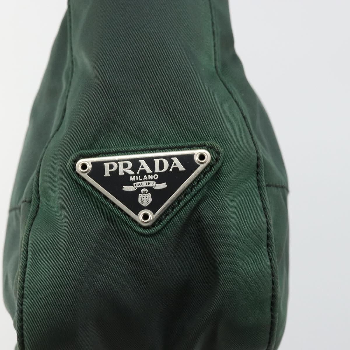 Prada PRADA Shoulder Bag Nylon Green Silver Authentic bs34473