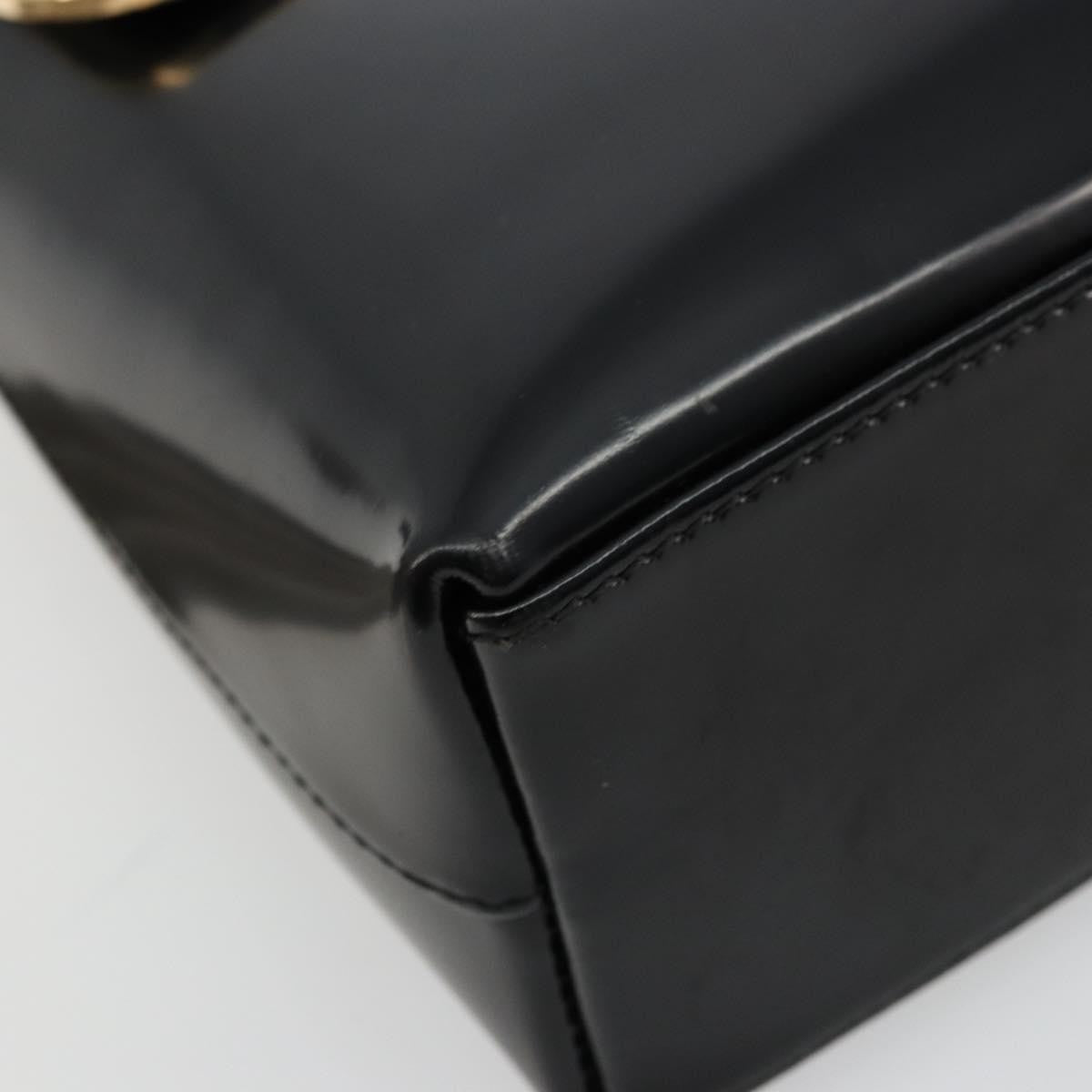 Gucci GUCCI Shoulder Bag Patent leather Black Gold 001 2113 1792 Authentic 149795