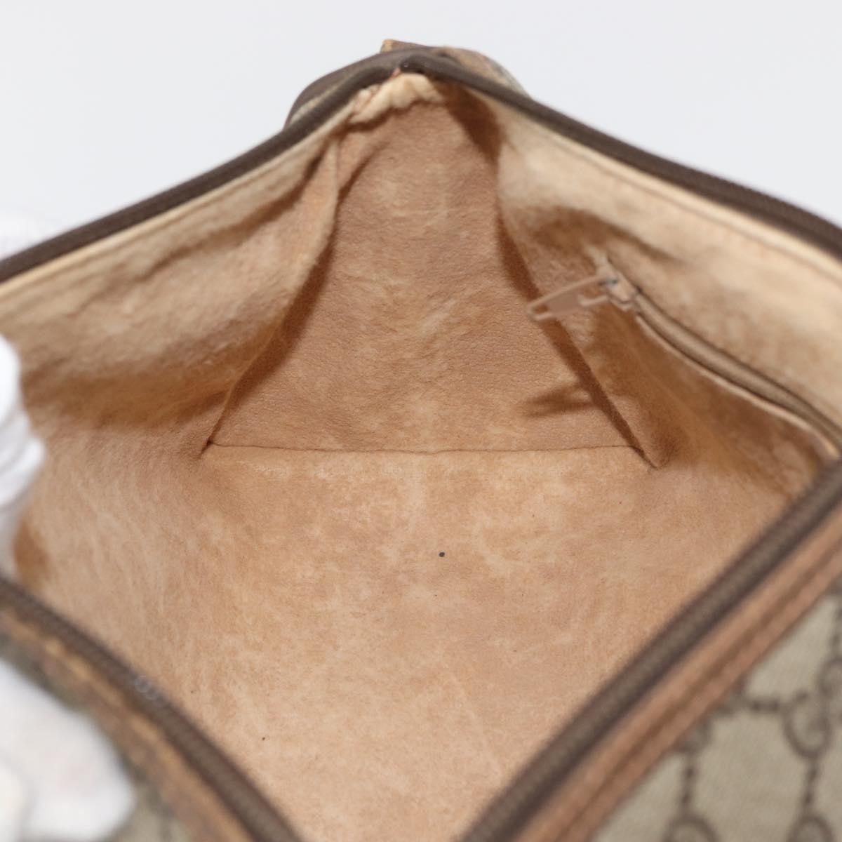 Gucci GUCCI GG Supreme Shoulder Bag PVC Beige Gold 89 02 086 Authentic BA12793