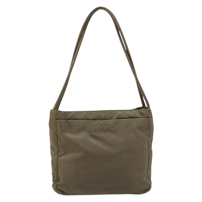 Prada PRADA Tote Bag Nylon Khaki Silver Authentic BA12923