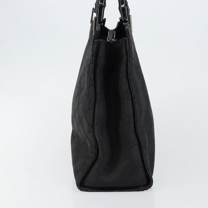 Gucci GUCCI Bamboo GG Canvas Hand Bag Black Silver 002 1010 3754 Authentic ep11357