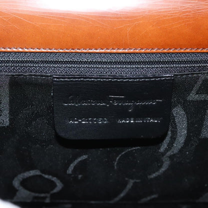 Salvatore Ferragamo Salvatore Ferragamo Gancini Shoulder Bag Leather Brown Authentic 132512