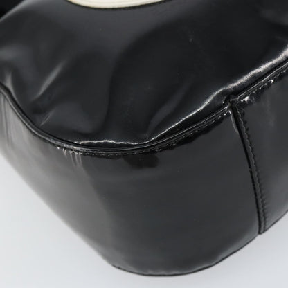 Gucci GUCCI Shoulder Bag Enamel Black Authentic 160485