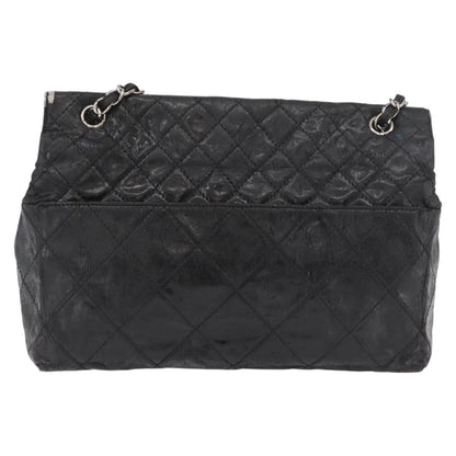 Chanel CHANEL Matelasse Chain Shoulder Bag Patent leather Black Silver CC Authentic 158095