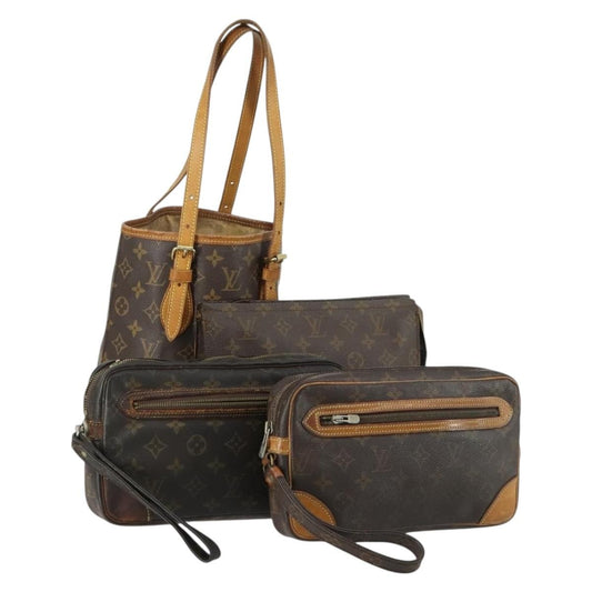Louis Vuitton LOUIS VUITTON Monogram Clutch Bag 4 Set LV Authentic 158548