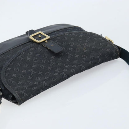 Louis Vuitton LOUIS VUITTON Monogram Mini Belanger Shoulder Bag Black M92672 LV Authentic 172756