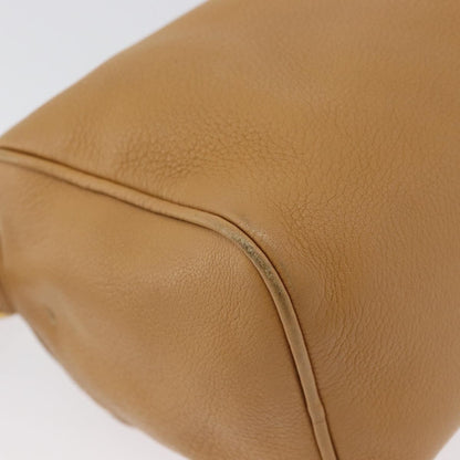 Prada PRADA Shoulder Bag Leather Brown Gold Authentic 172272