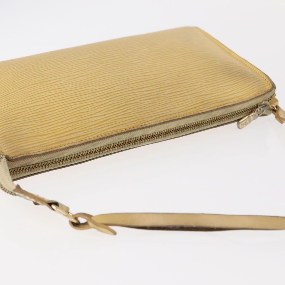 Louis Vuitton LOUIS VUITTON Epi Pochette Accessoires Pouch Vanilla M5294A LV Authentic ka982 Bag