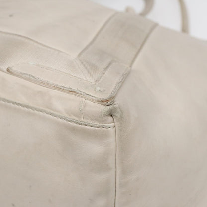Balenciaga BALENCIAGA Navy Cabas Hand Bag Leather White Silver 339936 Authentic bs17140
