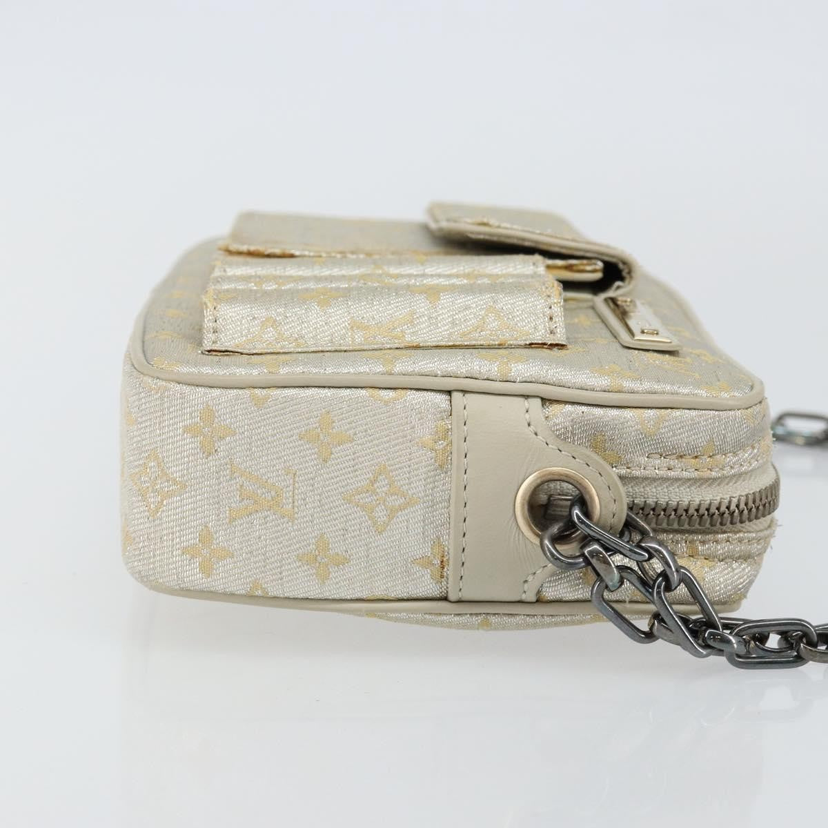 Louis Vuitton LOUIS VUITTON Monogram Shine McKenna Shoulder Bag Gold M92363 LV Authentic hk3048