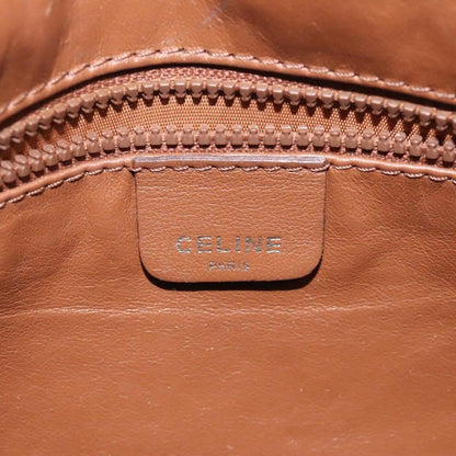 Celine CELINE Shoulder Bag Leather Khaki Gold Authentic bs25384