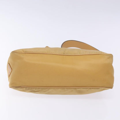 Prada PRADA Shoulder Bag Nylon Beige Gold Authentic 131423