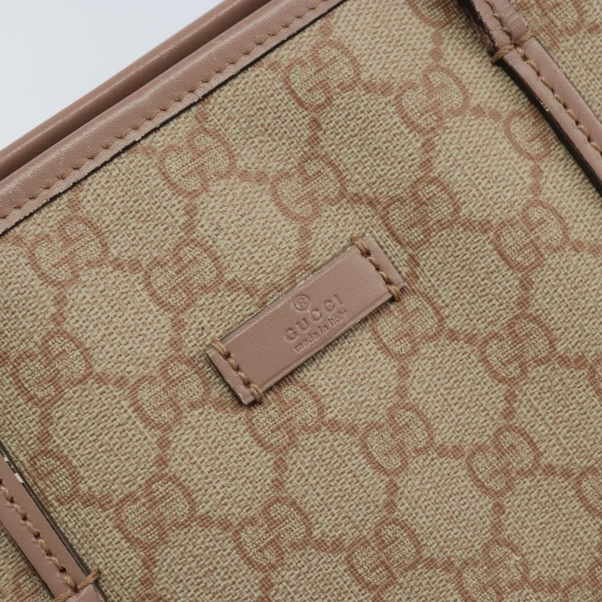 Gucci GUCCI GG Supreme Tote Bag PVC Beige Gold 353440 Authentic YKZ112