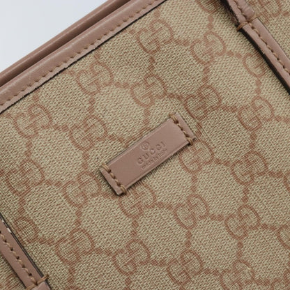 Gucci GUCCI GG Supreme Tote Bag PVC Beige Gold 353440 Authentic YKZ112