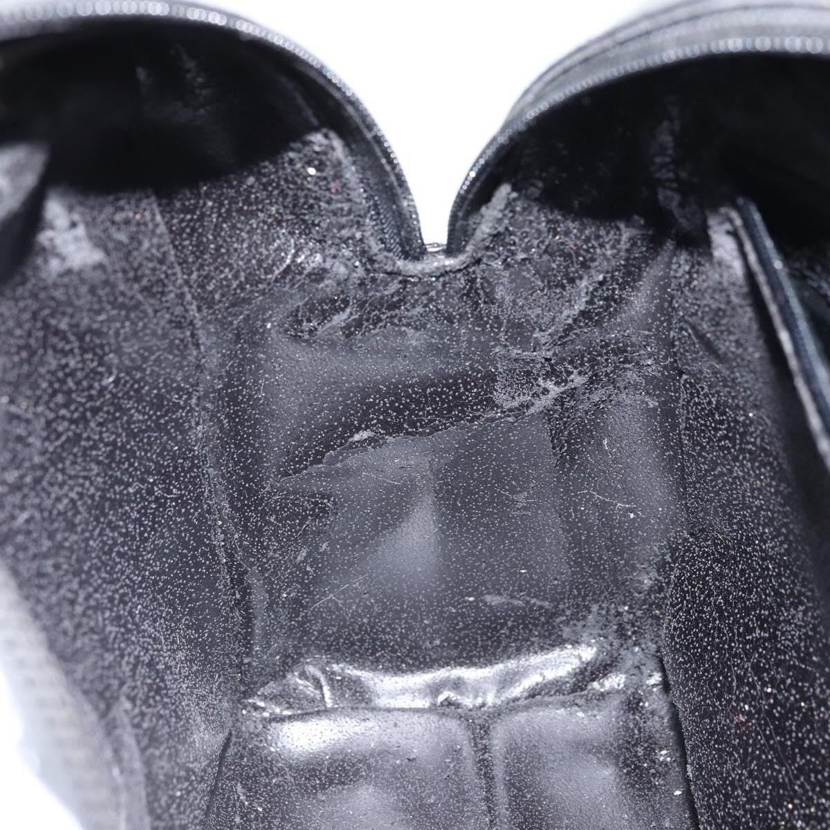 Gucci GUCCI Hand Bag Patent leather Black Silver 000 1274 0505 Authentic ep12647