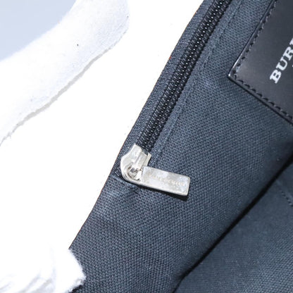 Burberry BURBERRY Shoulder Bag Leather White Silver Authentic BA2015