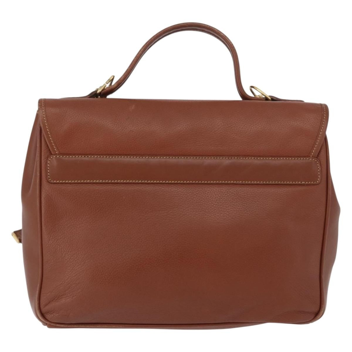 Gucci GUCCI Hand Bag Leather 2way Brown Gold 000 101 0274 Authentic ep13069