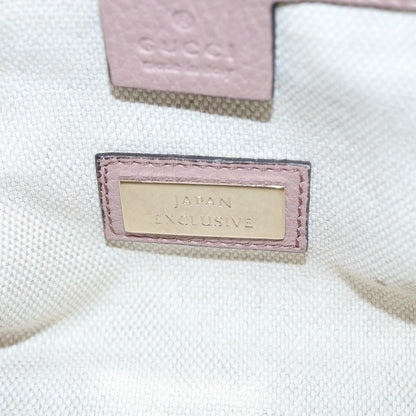 Gucci GUCCI Soho Hand Bag Leather 2way Gold Pink 336751 Authentic am6760