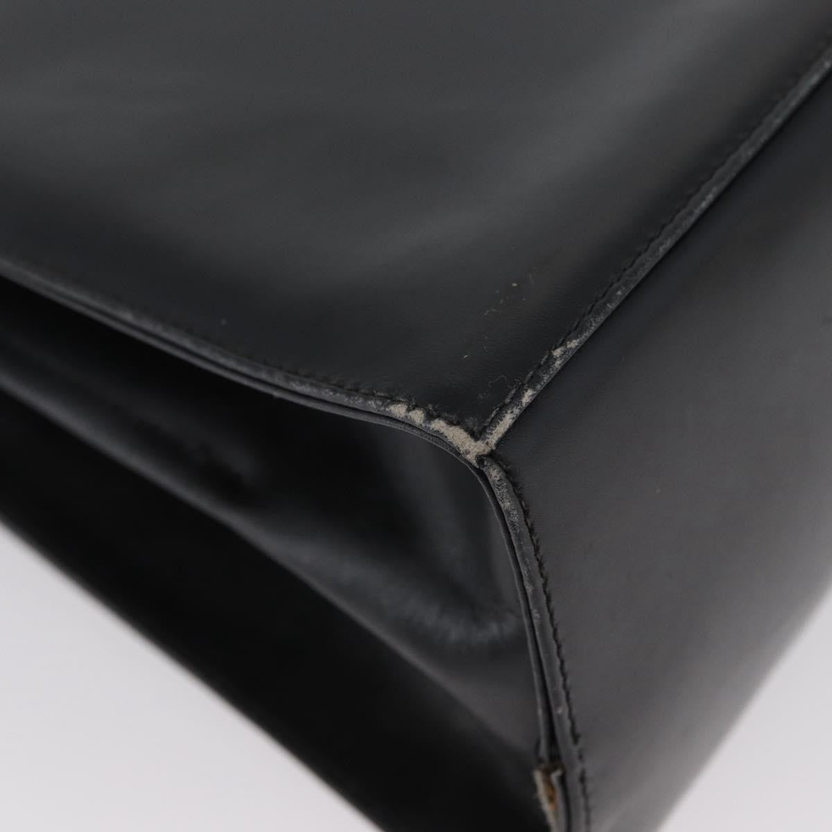 Salvatore Ferragamo Salvatore Ferragamo Gancini Hand Bag Leather 2way Black Gold Authentic ARZ228
