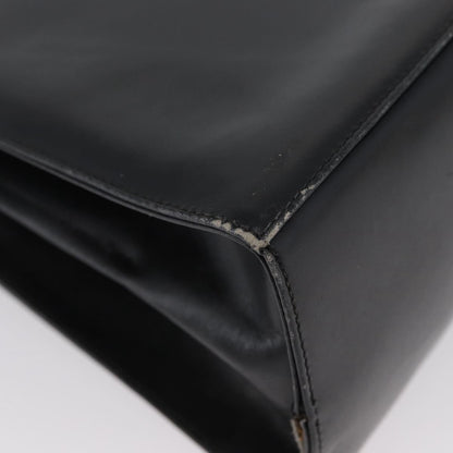 Salvatore Ferragamo Salvatore Ferragamo Gancini Hand Bag Leather 2way Black Gold Authentic ARZ228