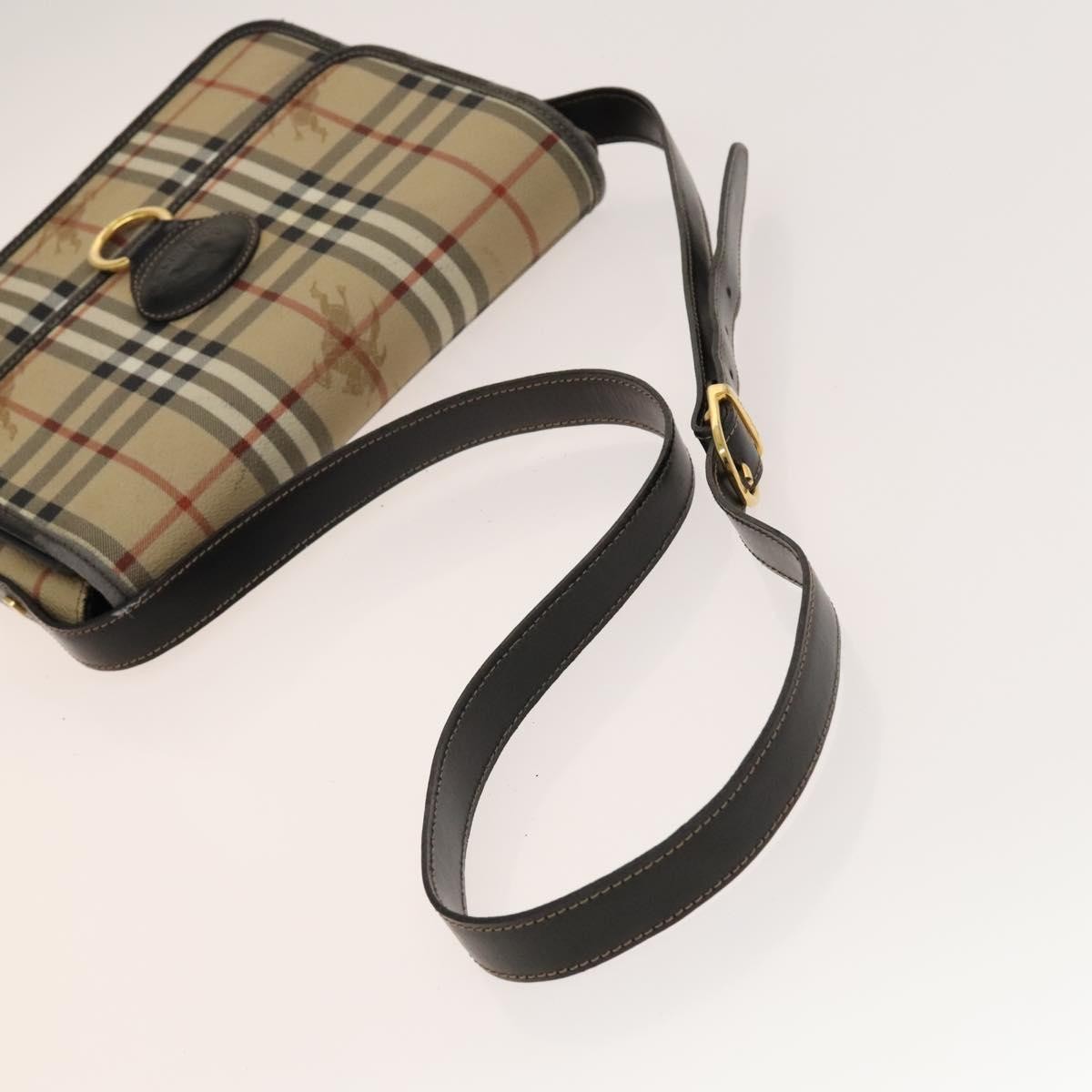 Burberrys Burberrys BURBERRY Nova Check Shoulder Bag PVC Beige Gold Authentic 136729
