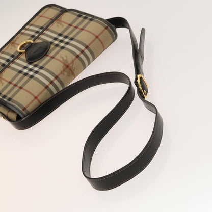 Burberrys Burberrys BURBERRY Nova Check Shoulder Bag PVC Beige Gold Authentic 136729