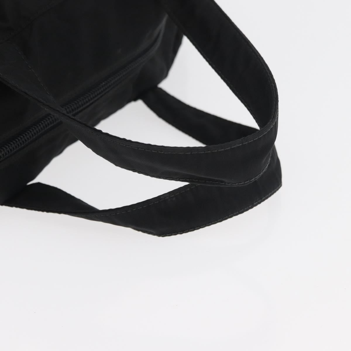 Prada PRADA Hand Bag Nylon Black Silver Authentic bs35154