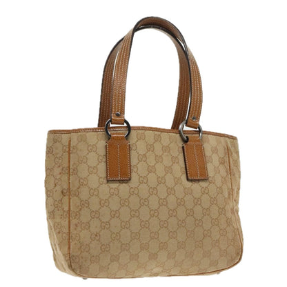 Gucci GUCCI GG Canvas Hand Bag Brown Silver 113019 3444 Authentic 94718