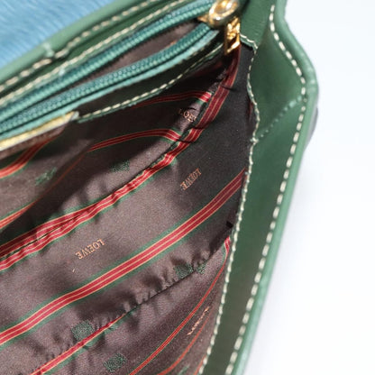 Loewe LOEWE Velazquez Hand Bag Leather 2way Green Gold Authentic ep10716