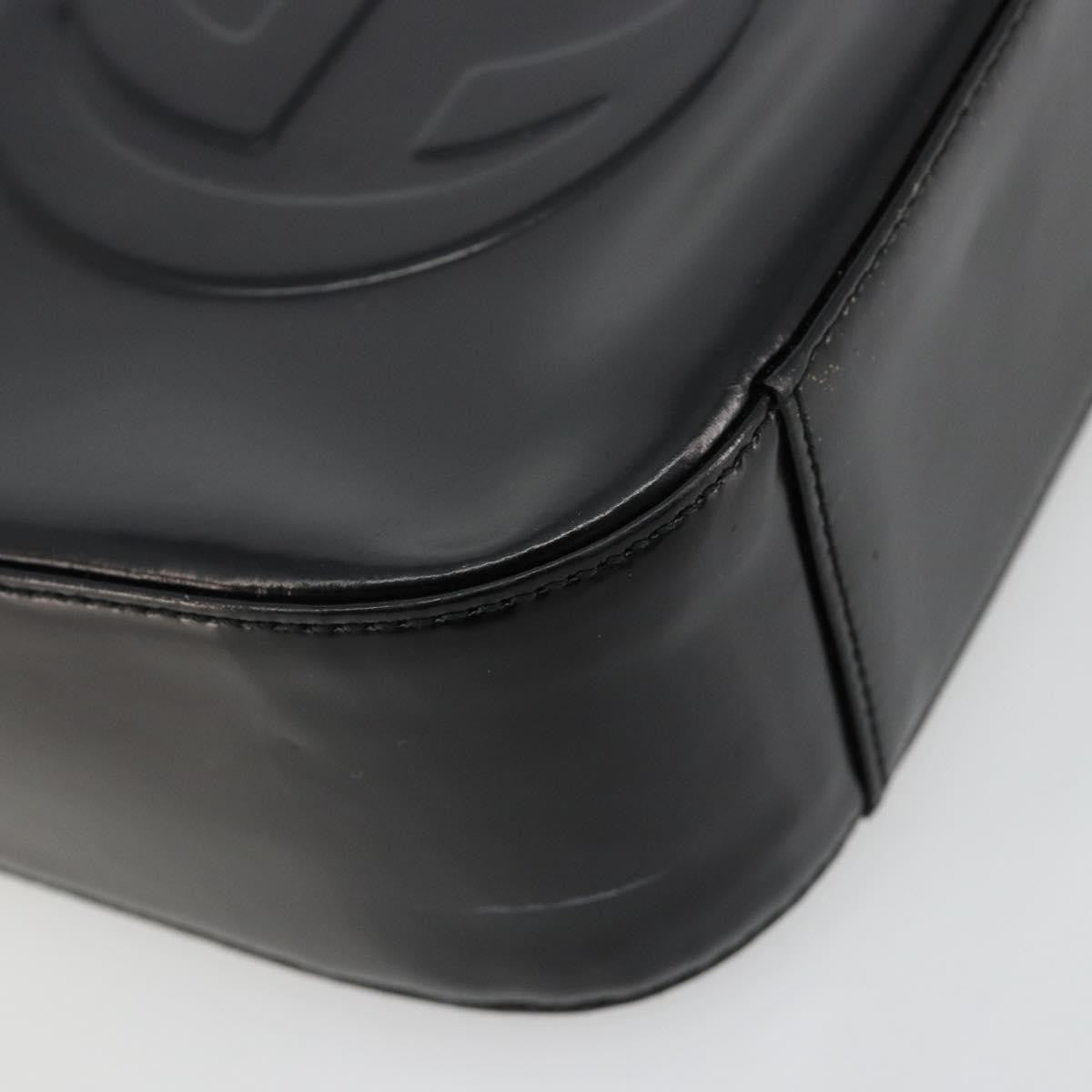 Gucci GUCCI Soho Hand Bag Patent leather Black Silver 007 0249 Authentic 182478