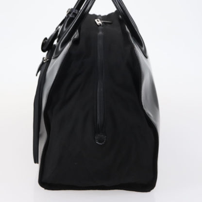 Gucci GUCCI Boston Bag Nylon Leather Black Silver 012 1553 0269 Authentic ti3430