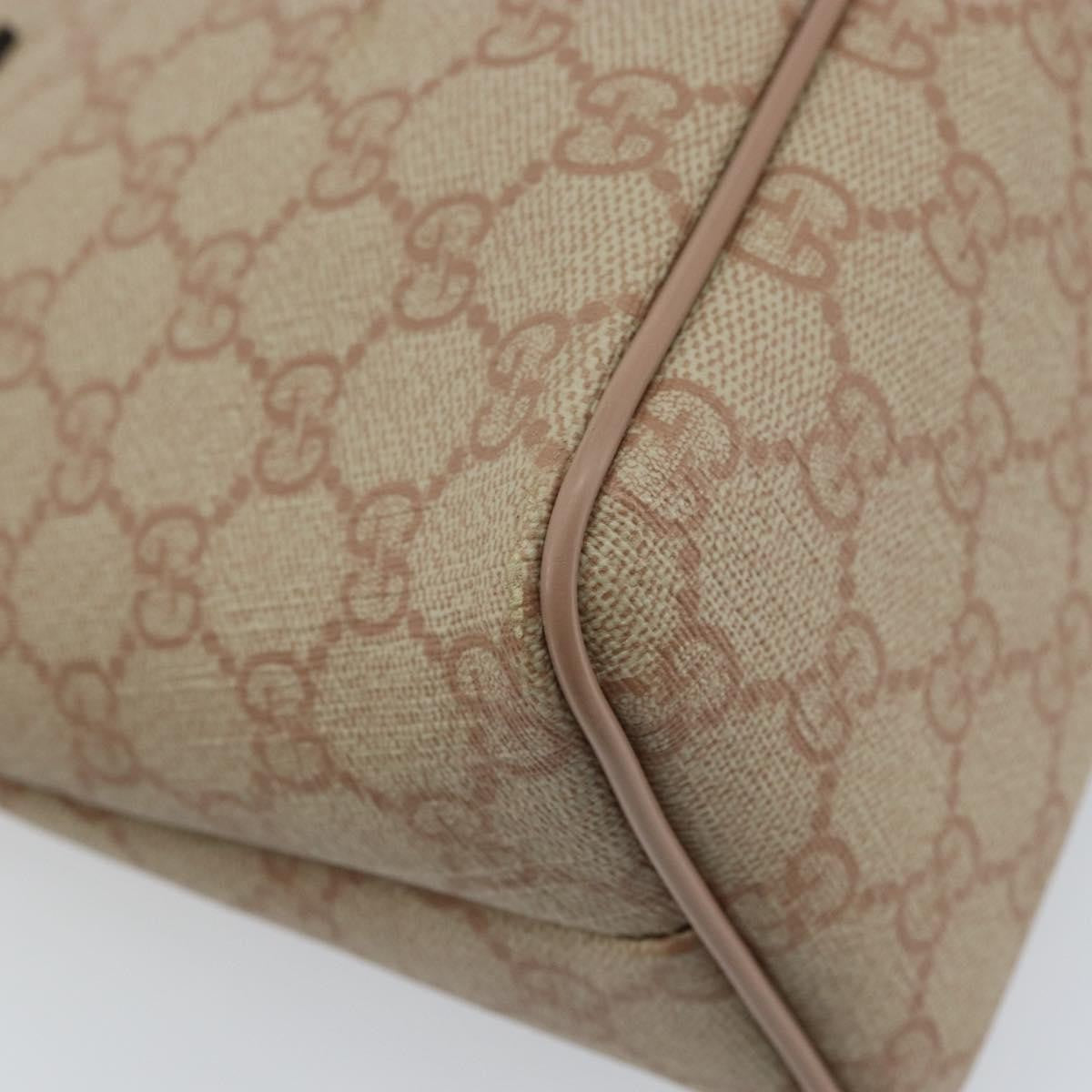 Gucci GUCCI GG Supreme Tote Bag PVC Beige Gold 353440 Authentic YKZ112