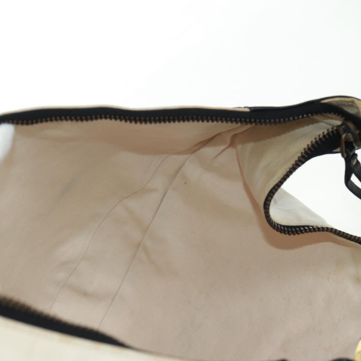 Gucci GUCCI Shoulder Bag Canvas Ivory Gold 95332 Authentic 161228