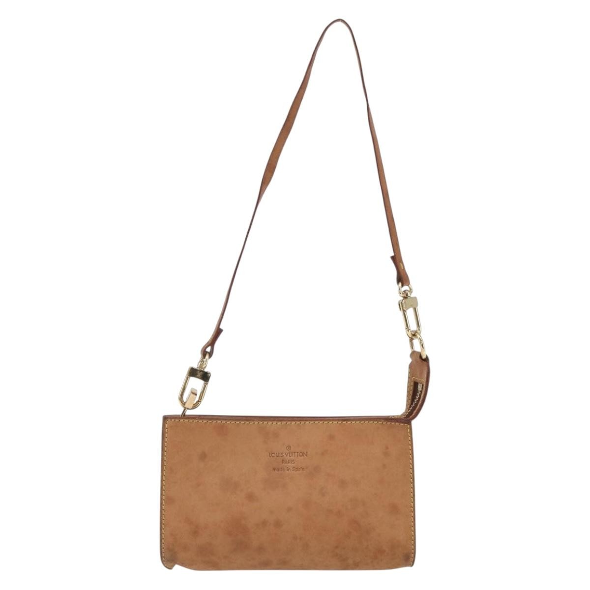 Louis Vuitton LOUIS VUITTON Nomad Cabas Amble PM Pouch Leather Beige M92502 LV Authentic 168227 Bag