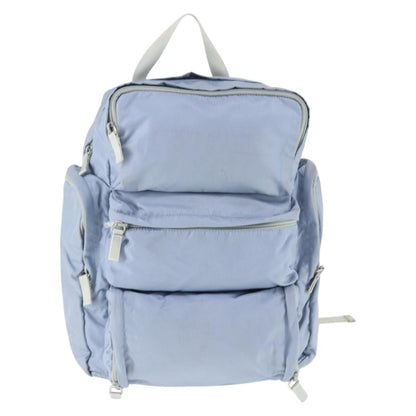Prada PRADA Backpack Nylon Light Blue Silver Authentic 169576 Bag