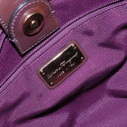 Salvatore Ferragamo Salvatore Ferragamo Vala Shoulder Bag Nylon Purple Gold Authentic 141527