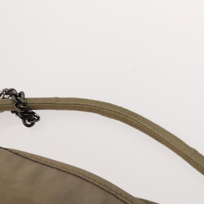 Burberry BURBERRY Shoulder Bag Leather Beige Authentic 119364