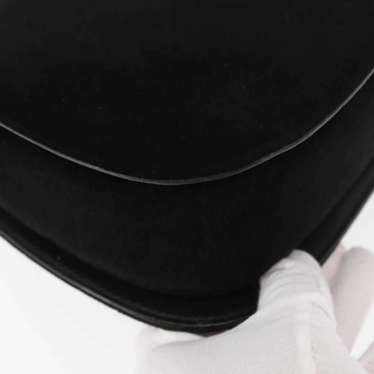 Gucci GUCCI Hand Bag Suede Black Authentic 153123